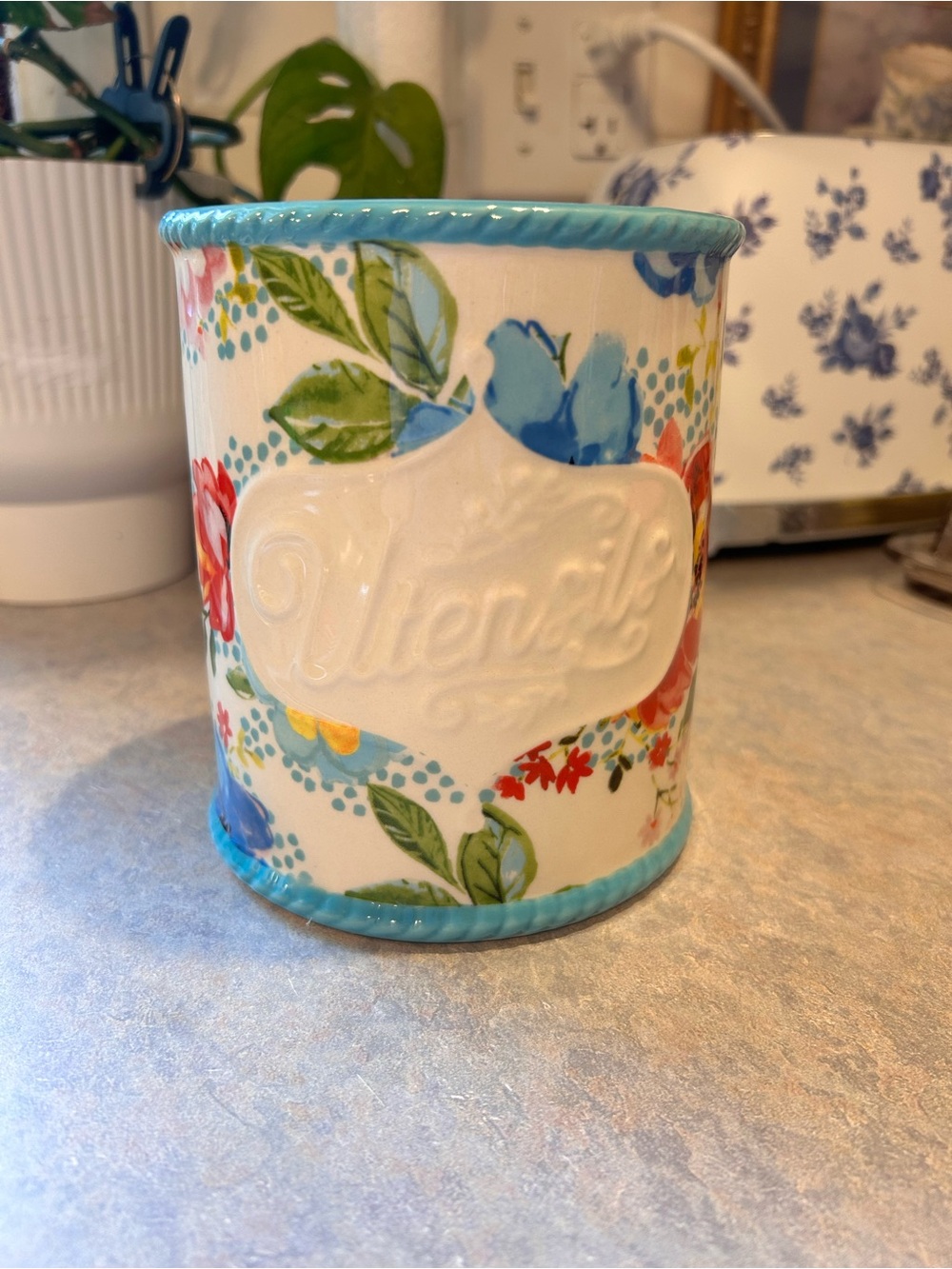 Pioneer Woman Melody Floral Utensil Holder